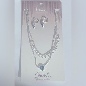Blue heart stone Necklace